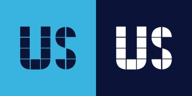 Fayans şekilli Amerikan logosu tasarımı. Ticari veya marka için uygun minimalist ve modern vektör illüstrasyon tasarımı