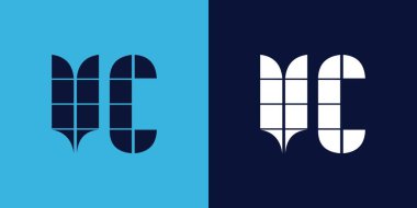 Seramik şekilli VK logo tasarımı. Ticari veya marka için uygun minimalist ve modern vektör illüstrasyon tasarımı