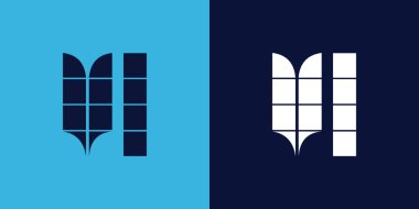 Fayans şekilli VL logo tasarımı. Ticari veya marka için uygun minimalist ve modern vektör illüstrasyon tasarımı