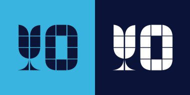 Fayans şekilli logo tasarımı. Ticari veya marka için uygun minimalist ve modern vektör illüstrasyon tasarımı