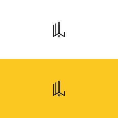 Yaratıcı başlangıç harfleri WJ Home and Construction logosu. Hangi şirket adı veya markası için uygun olacaktır.