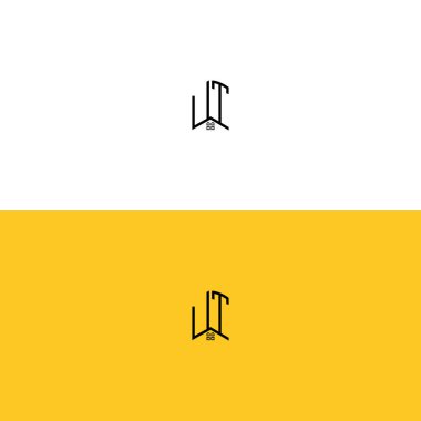 Yaratıcı başlangıç harfleri UT Home and Construction logosu. Hangi şirket adı veya markası için uygun olacaktır