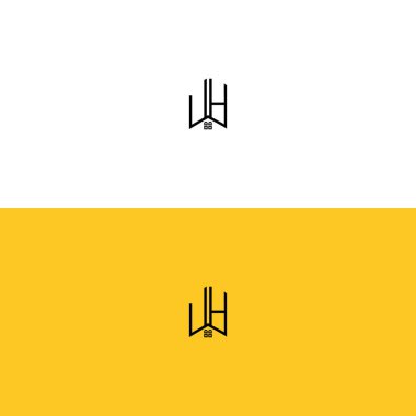 Yaratıcı başlangıç harfleri UH Ev ve İnşaat logosu. Hangi şirketin adı veya markası için uygun olacaktır.