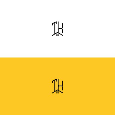 Yaratıcı başlangıç harfleri TX Ev ve İnşaat logosu. Hangi şirket adı veya markası için uygun olacaktır