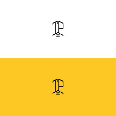 Yaratıcı başlangıç harfleri TP Home and Construction logosu. Hangi şirket adı veya markası için uygun olacaktır