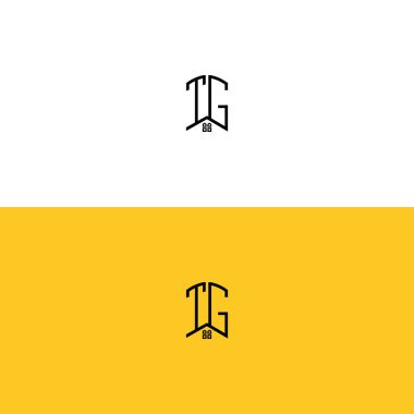 Yaratıcı başlangıç harfleri TG Home and Construction logosu. Hangi şirket adı veya markası için uygun olacaktır
