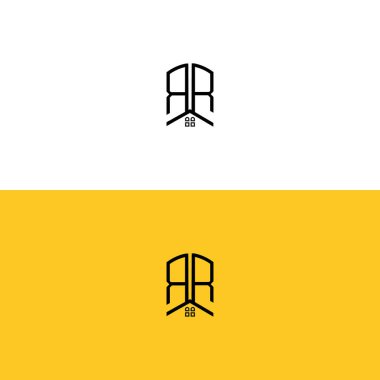 Yaratıcı başlangıç harfleri RR Home and Construction logosu. Hangi şirket adı veya markası için uygun olacaktır