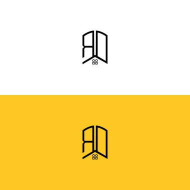 Yaratıcı ilk harfler Ar-Ge Ev ve İnşaat logosu. Hangi şirket adı veya markası için uygun olacaktır.