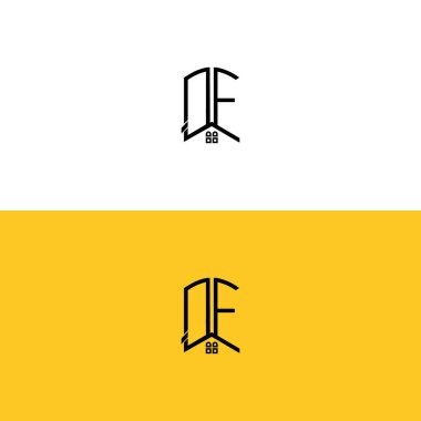 Yaratıcı başlangıç harfleri QF Ev ve İnşaat logosu. Hangi şirket adı veya markası için uygun olacaktır