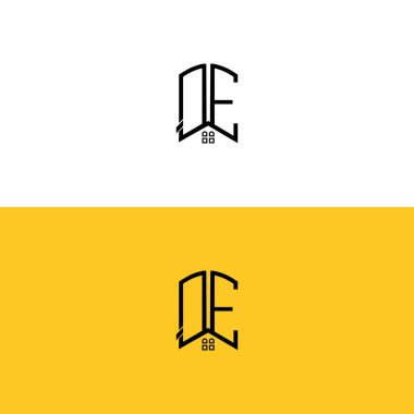 Yaratıcı başlangıç harfleri: QE Ev ve İnşaat logosu. Hangi şirketin adı veya markası için uygun olacaktır.