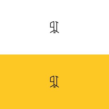 Yaratıcı başlangıç harfleri PI Home and Construction logosu. Hangi şirket adı veya markası için uygun olacaktır