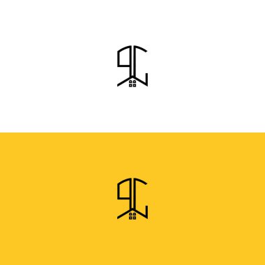 Yaratıcı ilk harfler PC Home and Construction logosu. Hangi şirket adı veya markası için uygun olacaktır