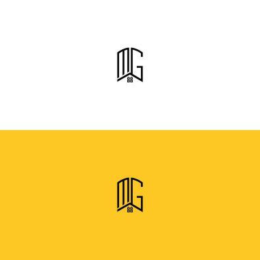 Yaratıcı başlangıç harfleri MG Home and Construction logosu. Hangi şirket adı veya markası için uygun olacaktır