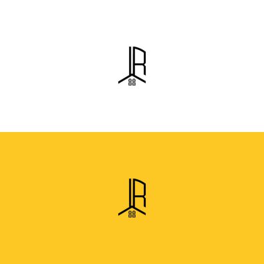 Ev ve gayrimenkul için LR logosu. Bu logoda harfler ve çatı var. Bu başlangıç için hangi şirket veya markanın adı uygun olacaktır.