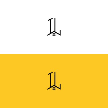 Ev ya da gayrimenkul için IJ logosu. Bu logoda harfler ve çatı var. Bu başlangıç için hangi şirket veya markanın adı uygun olacaktır.