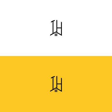 Ev ya da gayrimenkul için IH logosu. Bu logoda harfler ve çatı var. Bu başlangıç için hangi şirket veya markanın adı uygun olacaktır.