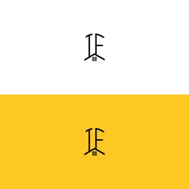 Ev ya da gayrimenkul logosu için yaratıcı harfler. Bu logoda harfler ve çatı var. Bu başlangıç için hangi şirket veya markanın adı uygun olacaktır.