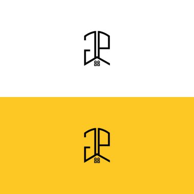 Yaratıcı başlangıç harfleri GP Home and Construction logosu. Hangi şirket adı veya markası için uygun olacaktır.