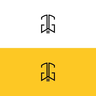 Yaratıcı başlangıç harfleri GG Home and Construction logosu. Hangi şirket adı veya markası için uygun olacaktır.