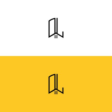 Yaratıcı başlangıç harfleri DJ Home and Construction logosu. Hangi şirket adı veya markası için uygun olacaktır.