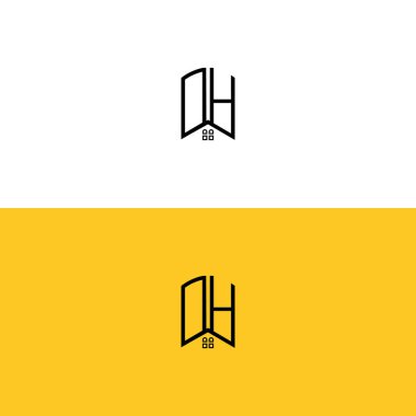 Yaratıcı başlangıç harfleri DH Home and Construction logosu. Hangi şirket adı veya markası için uygun olacaktır