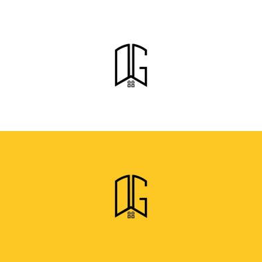 Yaratıcı başlangıç harfleri DG Home and Construction logosu. Hangi şirket adı veya markası için uygun olacaktır