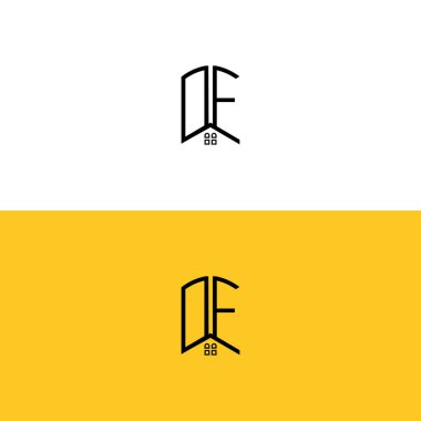 Yaratıcı başlangıç harfleri DF Home and Construction logosu. Hangi şirket adı veya markası için uygun olacaktır