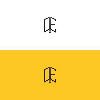 DE Home and Construction logosu. Hangi şirket adı veya markası için uygun olacaktır.