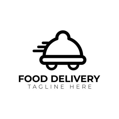 Pizza dağıtım logosu vektör tasarımı