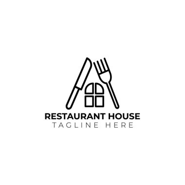 Restoran Logosunun yaratıcı minimal tasarım şablonu