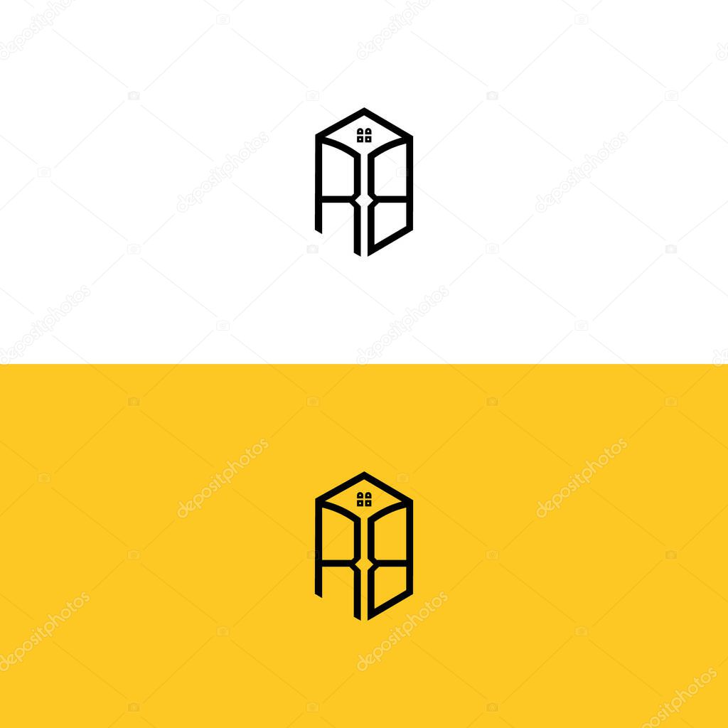 Creative initial RB letters Box House logo.It will be suitable for which company or brand name start those initial.