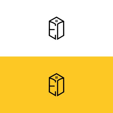 Yaratıcı - ilk-ED-harfleri - Box-House-logo. Hangi şirket veya marka adı bu ilk başlatılan için uygun olacaktır