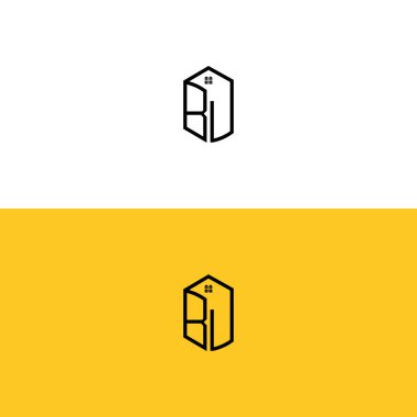 Yaratıcı başlangıç harfleri BU House Box logosu. Hangi şirket veya markanın bu başlangıç harflerini başlattığı uygun olacaktır..