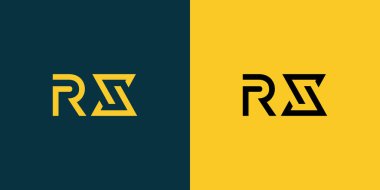 RX soyut minimalist harfler logo monogramı. Bu minimalist bir logo, bu logo iki harfi birleştirerek yapılır.