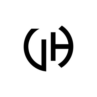 Yaratıcı Yuvarlak Harfler VH logosu. Bu başlangıç için hangi şirket veya markanın adı uygun olacaktır.