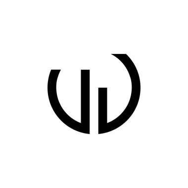 Yaratıcı Yuvarlak Baş harfler UV logosu. Bu başlangıç için hangi şirket veya markanın adı uygun olacaktır.