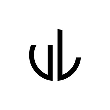 Yaratıcı Yuvarlak Harfler UL logosu. Bu başlangıç için hangi şirket veya markanın adı uygun olacaktır.