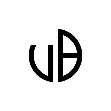 Yaratıcı Yuvarlak Harfler UB logosu. Bu başlangıç için hangi şirket veya markanın adı uygun olacaktır.