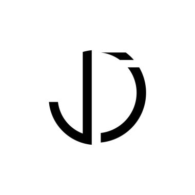 j ilk harf logo tasarım vektör simgesi