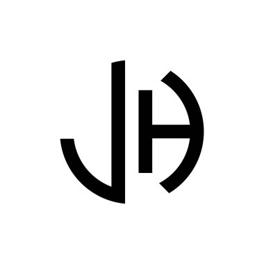 Yaratıcı Yuvarlak Baş harfler LH logosu. Bu başlangıç için hangi şirket veya markanın adı uygun olacaktır.