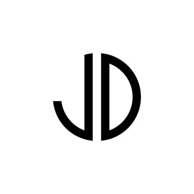 Creative Rounded Initial Letters LD Logo. It will be suitable for which company or brand name start those initial. clipart