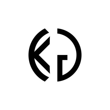 Yaratıcı Yuvarlak İlk KG Harfleri Logosu