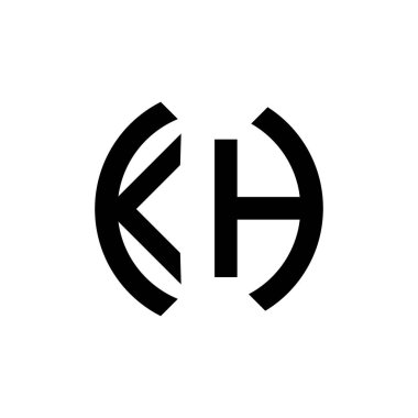 Yaratıcı Yuvarlak İlk KH Harfleri Logosu