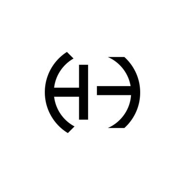 H harfi logo tasarım vektör şablonu