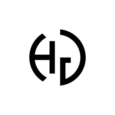 Yaratıcı Yuvarlak HG Harfleri Logosu
