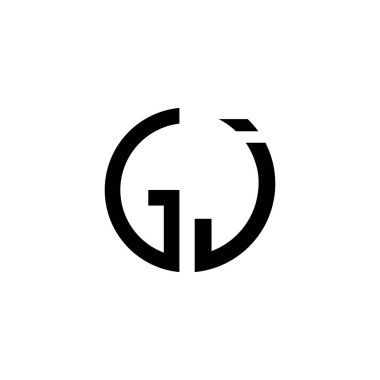 Yaratıcı Yuvarlak Başlıklı GJ Harfleri Logosu