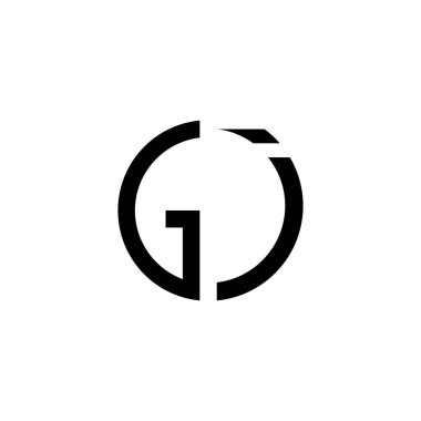 ilk harf g logo vektör şablonu