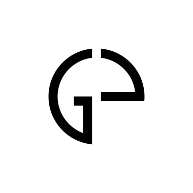 ilk harf g logo şablon tasarım vektörü