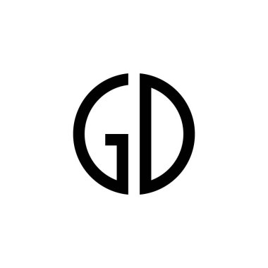 Yaratıcı Yuvarlak İlk GD Harfleri Logosu