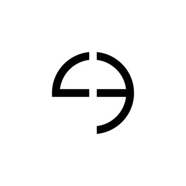 daire harf logo tasarımı vektörü